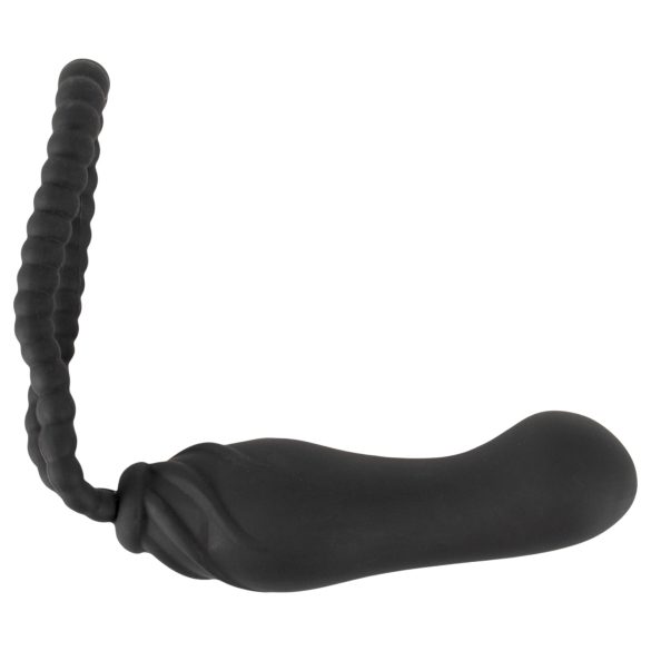 Black Velvets - strap-on dildo - verstelbaar harnas - zwart