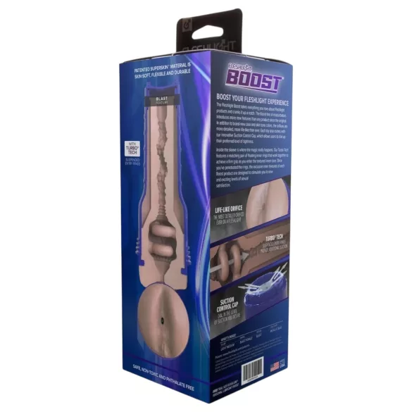 Fleshlight Boost Blast - masturbator kunstmatige anus - huidkleurig