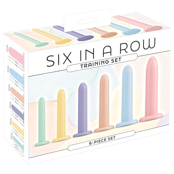 Six in a Row - dildo trainer set - 6 stuks - kleurrijk