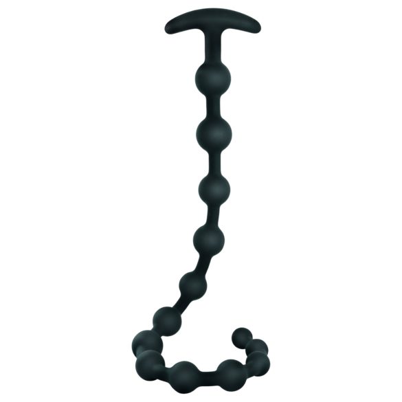Black Velvet - parels anaal dildo (zwart)