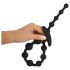 Black Velvet - parels anaal dildo (zwart)