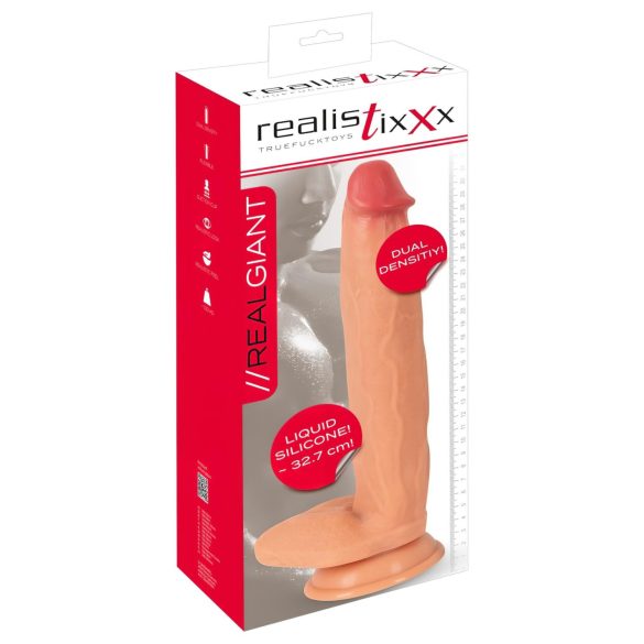 Realistixxx Real Giant - extra groot, met ballen dildo (natuurlijk)
