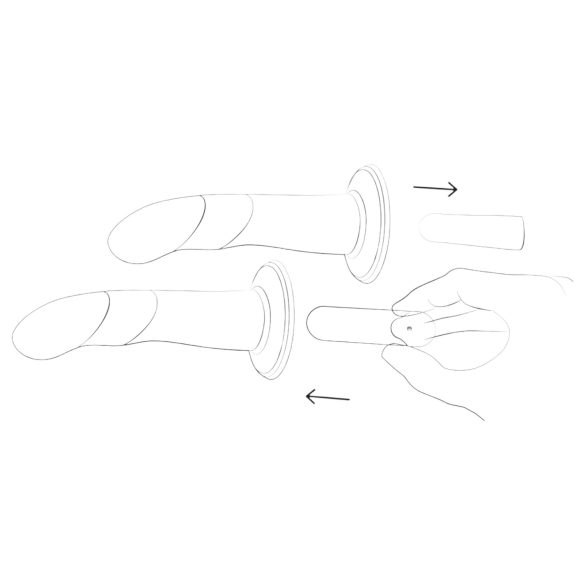 ROMP Piccolo - siliconen dildo - flexibel - blauw/paars