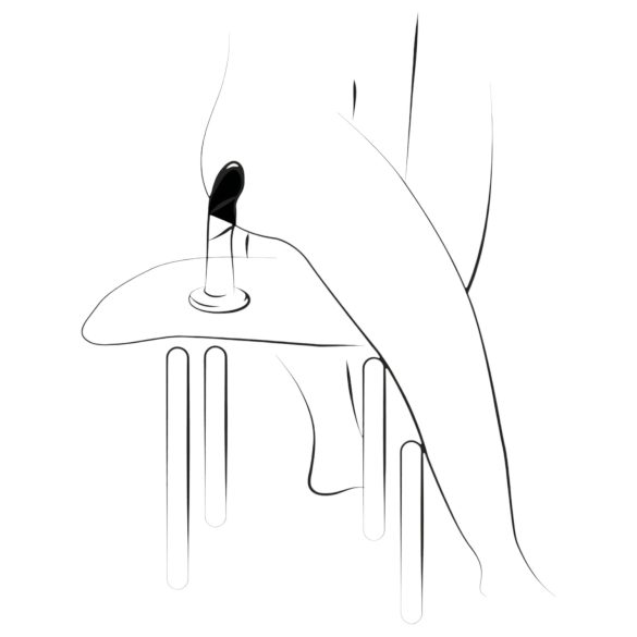 ROMP Piccolo - siliconen dildo - flexibel - blauw/paars