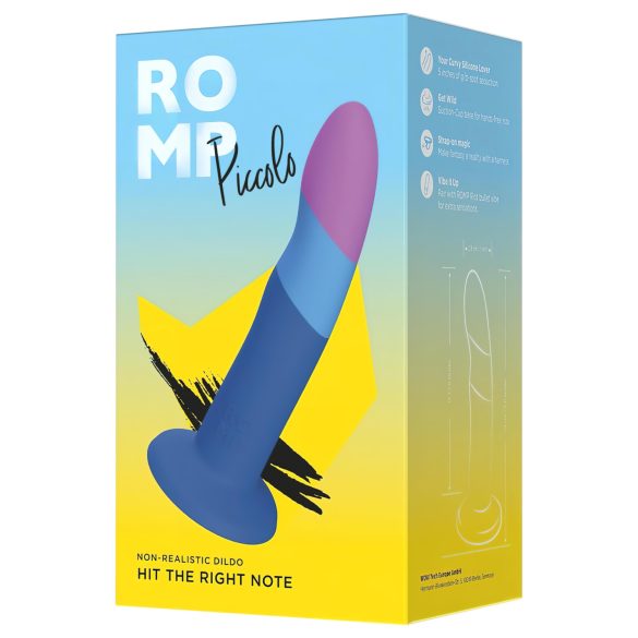 ROMP Piccolo - siliconen dildo - flexibel - blauw/paars