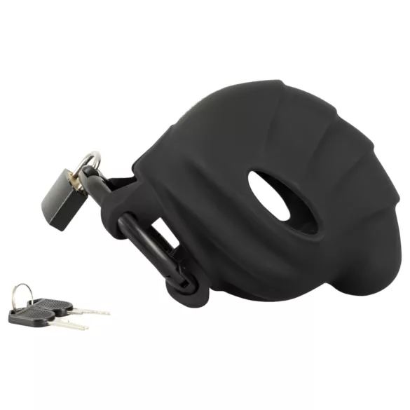 Black Velvets - penis- en balzakkooi - zwart