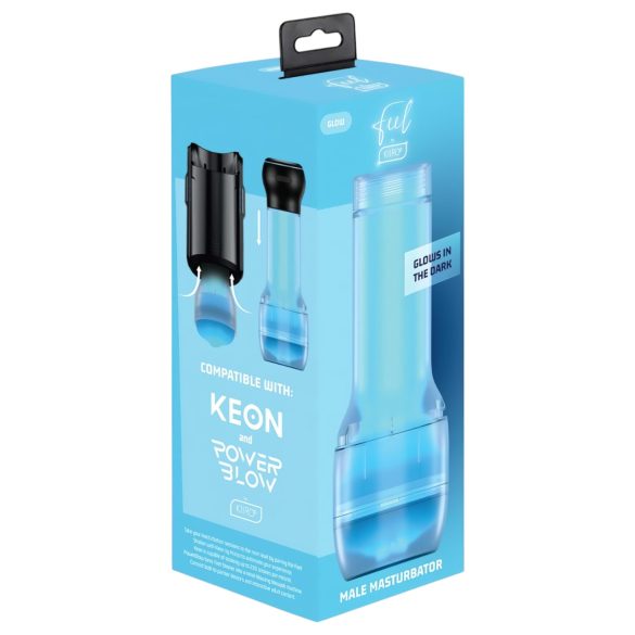 Kiiroo Feel Glow - glow-in-the-dark kunstvagina - PowerBlow geschikt (wit)