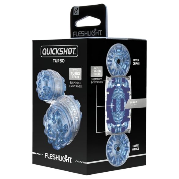 Fleshlight Quickshot Turbo - reismasturbator - blauw