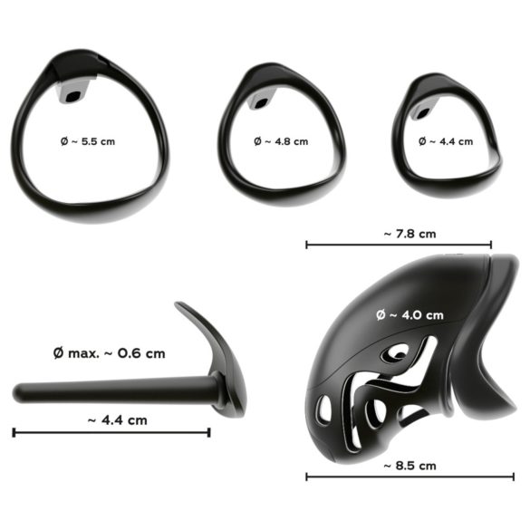 You2Toys - peniskooi met penisplug - zwart