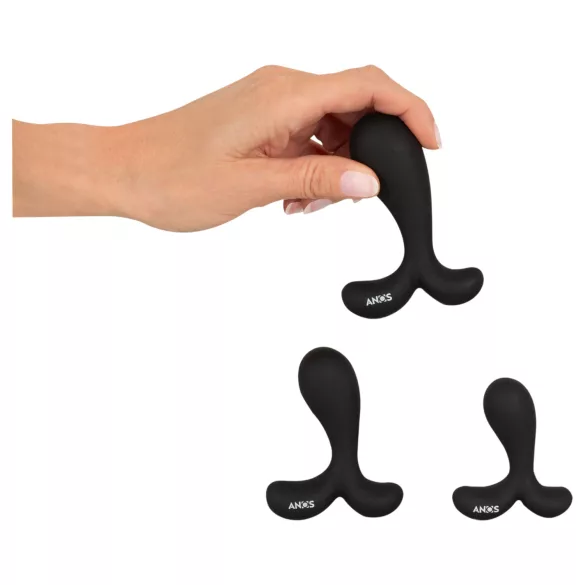 ANOS - anale training plug set - zwart