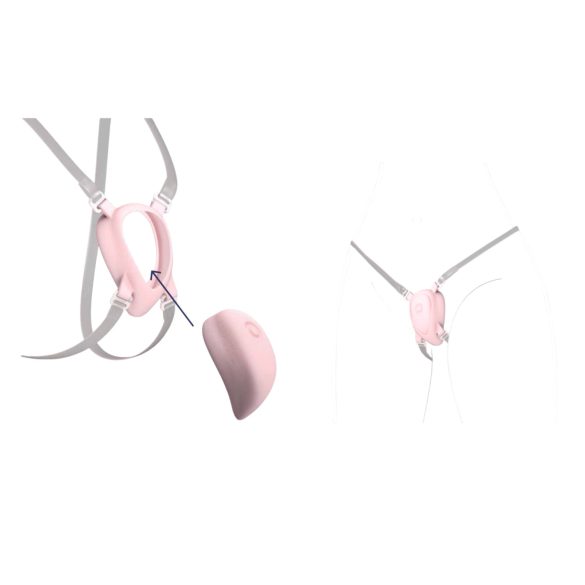 Luxueuze strap-on harnas voor clitorisstimulator (wit)