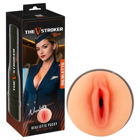 Rebel The V-Stroker Nicolette - levensechte vagina-masturbator (huidskleur)