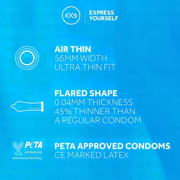EXS Air Thin - latex condooms - ultradun - 12 stuks