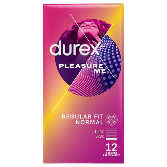 Durex Pleasure Me - geribbelde en gestippelde condooms - 12 stuks