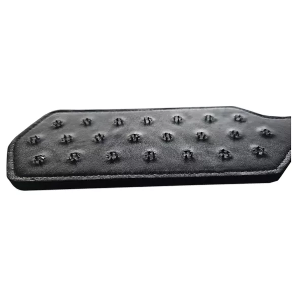 Rouge - paddle van echt leer - studs - zwart