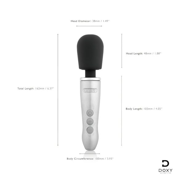 Doxy Go - draadloze wand vibrator - zilver