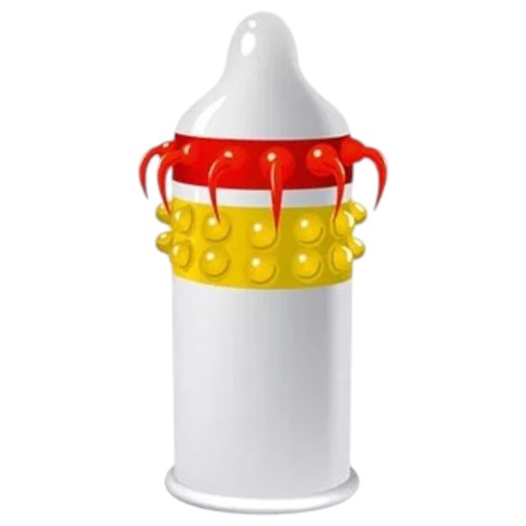 Egzo Lucky Dude - condoom met ribbels en tentakels - 1 stuk