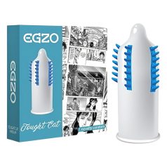   Egzo Tough Cat – geribbelde, noppen-structuur condoom (1 stuk)