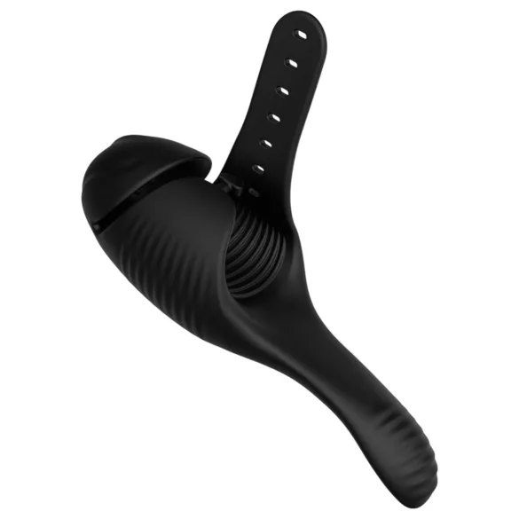Lonely J-Bobbie - oplaadbare eikel vibrator met 2 motoren - zwart