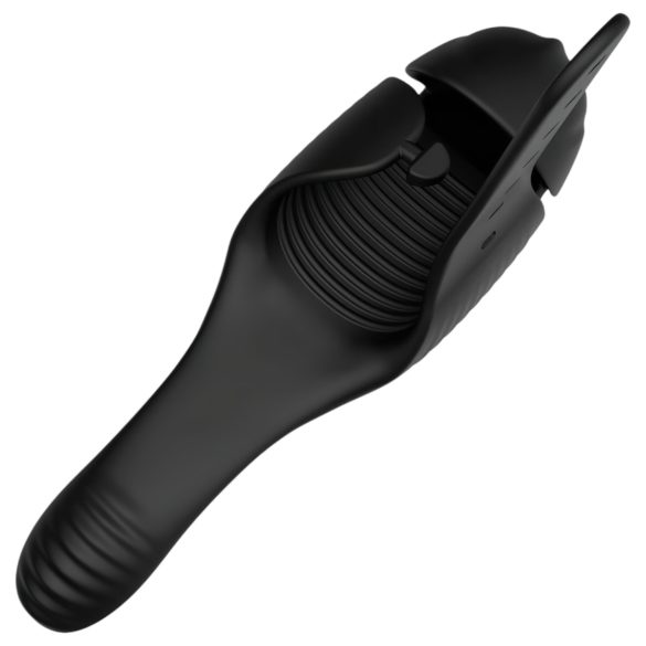 Lonely J-Bobbie - oplaadbare eikel vibrator met 2 motoren - zwart