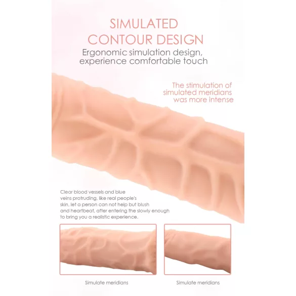 Lonely Max - realistische vibrator - 17 cm - huidskleur