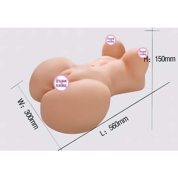 Lonely Fuck Me Silly - masturbator vrouwentorso - realistisch - huidkleur