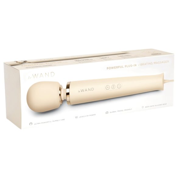 le Wand - exclusieve, op netstroom werkende massager vibrator (beige)
