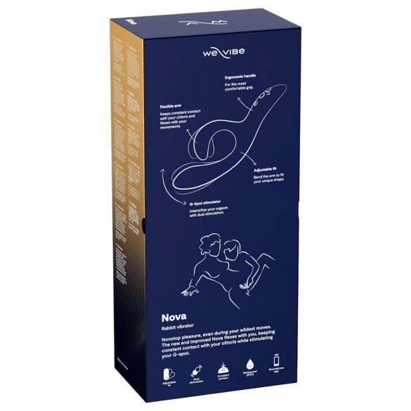 We-Vibe Nova 2 - rabbit vibrator - oplaadbaar - app-bediening - blauw