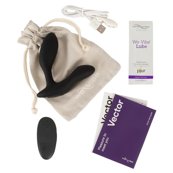 We-Vibe Vector+ - anale vibrator - oplaadbaar - app-bestuurbaar - zwart