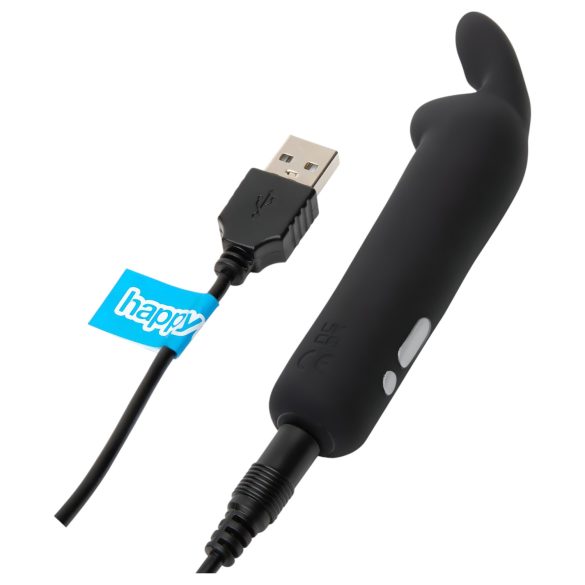 Happyrabbit Bullet - oplaadbare konijnenvibrator (zwart)