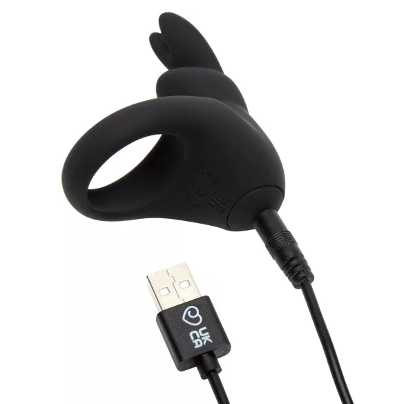 Happyrabbit - Vibrerende penisring - Oplaadbaar - Zwart