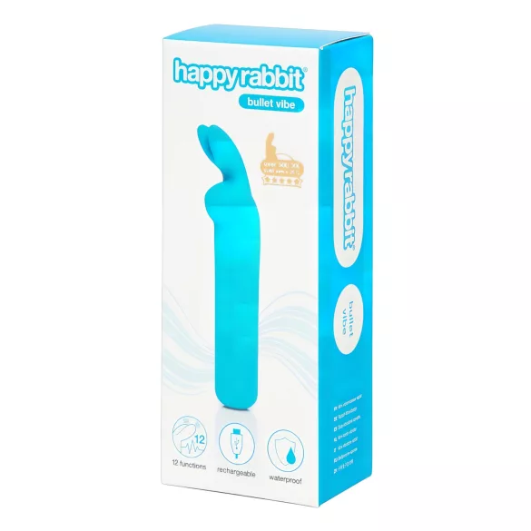 Happyrabbit - bullet vibrator - oplaadbaar konijntje - blauw