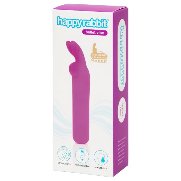 Happyrabbit Bullet - oplaadbare konijnenstaafvibrator (paars)