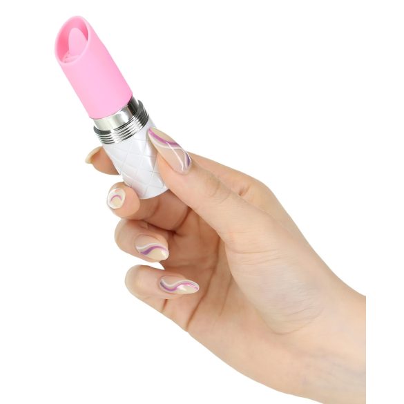 Pillow Talk Lusty - oplaadbare, lipjes staafvibrator (roze)