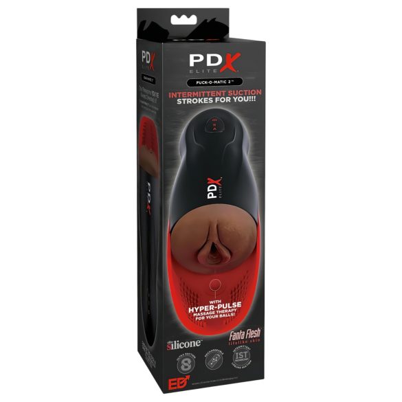 PDX Elite Fuck-O-Matic 2 - Oplaadbare, zuigende masturbator met vagina-opening