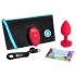 b-vibe heart - oplaadbare, draadloze anale vibrator (rood)