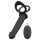 Black Velvet Dubbel P - Strap-on anaal vibrator (zwart)