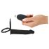 Black Velvet Dubbel P - Strap-on anaal vibrator (zwart)