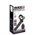 Black Velvet Dubbel P - Strap-on anaal vibrator (zwart)