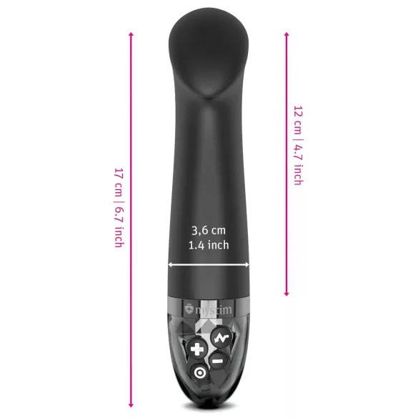 mystim - elektro vibrator voor G-spot - siliconen - zwart