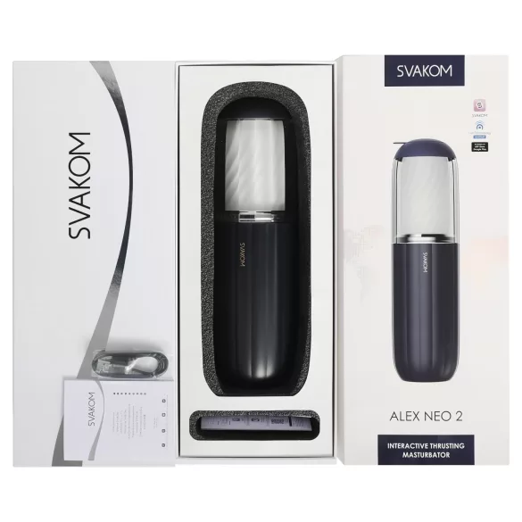 Svakom Alex Neo 2 - automatische masturbator - op en neer beweging - blauw