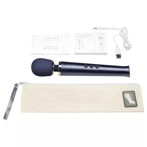 Le Wand Petite - oplaadbare luxe wand vibrator - blauw