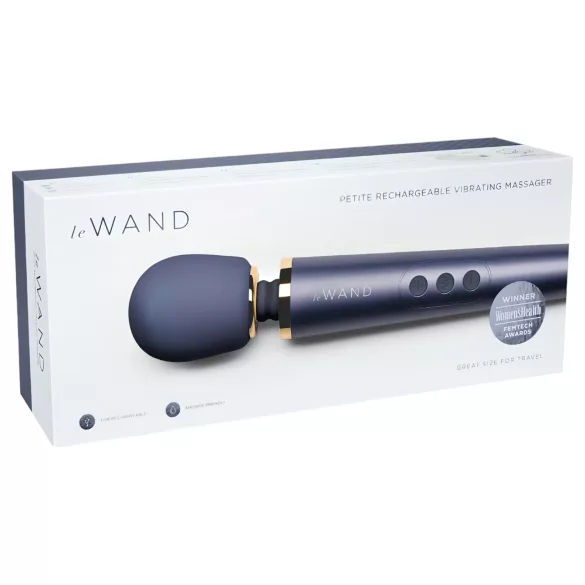 Le Wand Petite - oplaadbare luxe wand vibrator - blauw