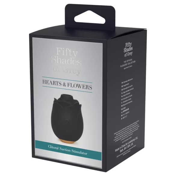 Fifty Shades of Grey - luchtdruk vibrator - roos design - zwart