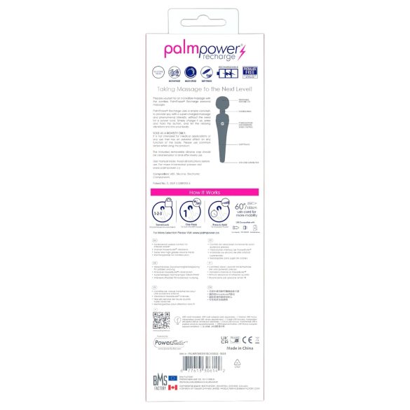 PalmPower Oplaadbaar - Accu Massager Vibrator (blauw)