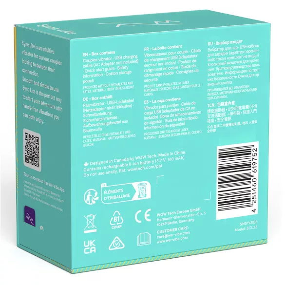 We-Vibe Sync Lite - app- en afstandsbedienbare koppelkibrator (groen)