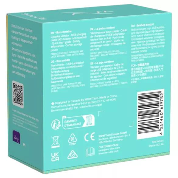 We-Vibe Sync Lite - app- en afstandsbedienbare koppelkibrator (groen)