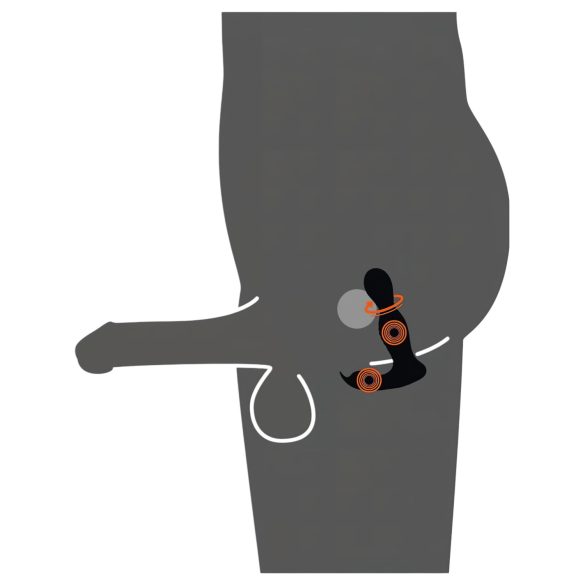 Rebel - prostaat vibrator met afstandsbediening - 2-in-1 - zwart