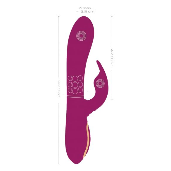 Javida - 3-in-1 vibrator met kralletjes en rotatie - paars