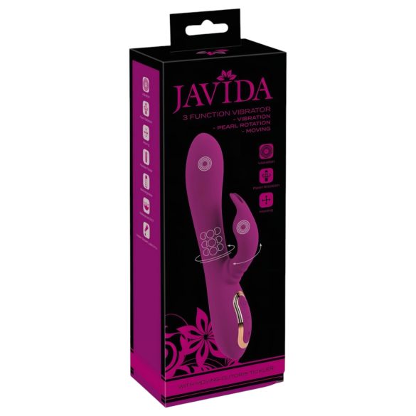 Javida - 3-in-1 vibrator met kralletjes en rotatie - paars